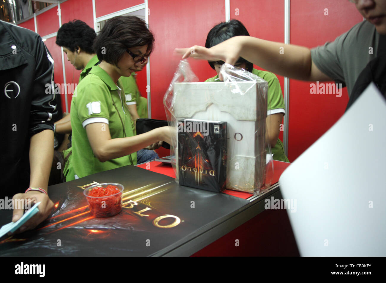 May 15, 2012, Siam Paragon , Bangkok , Thailand . Thousand of gamers buying ' Diablo 3' , an action role-playing game by Blizzard Entertainment after waiting for 12 year . Stock Photo