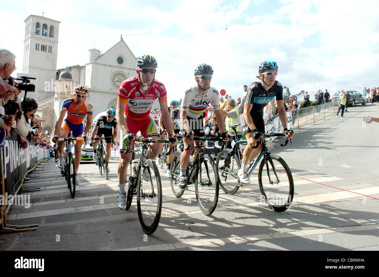 15.05.2012 Giro d'Italia Civitavecchia to Assisi, Stage 10. Matthew Goss and Mark Cavendish. Stock Photo