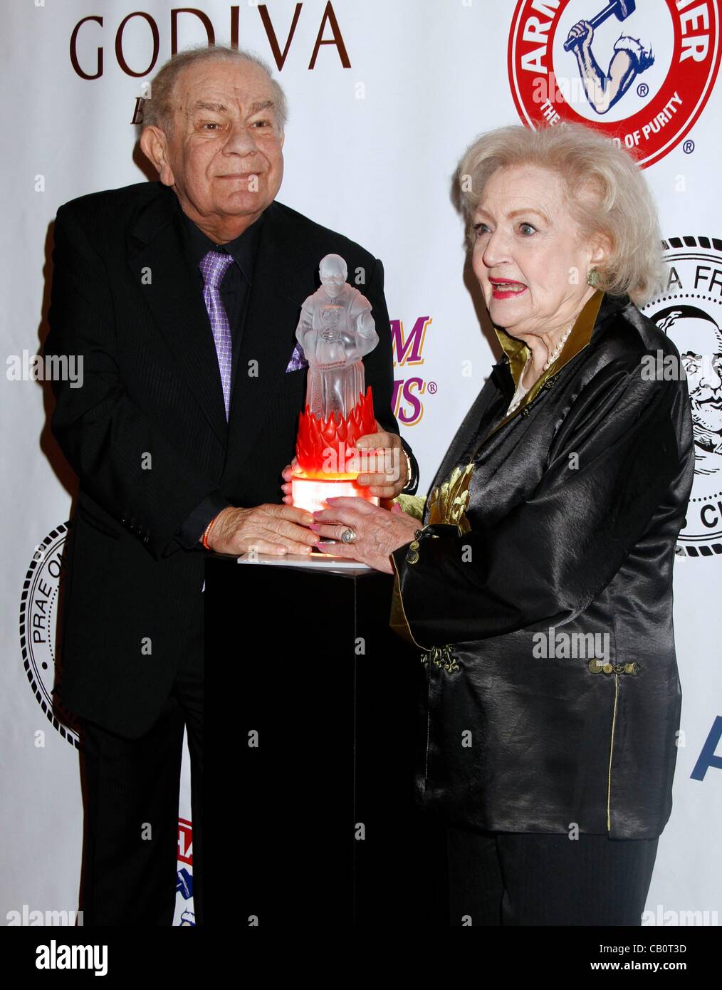 Betty White, Freddie Roman at arrivals for The Friars Club Roast of Betty White, Sheraton Hotel, New York, NY May 16, 2012. Photo By: F. Burton Patrick/Everett Collection Stock Photo