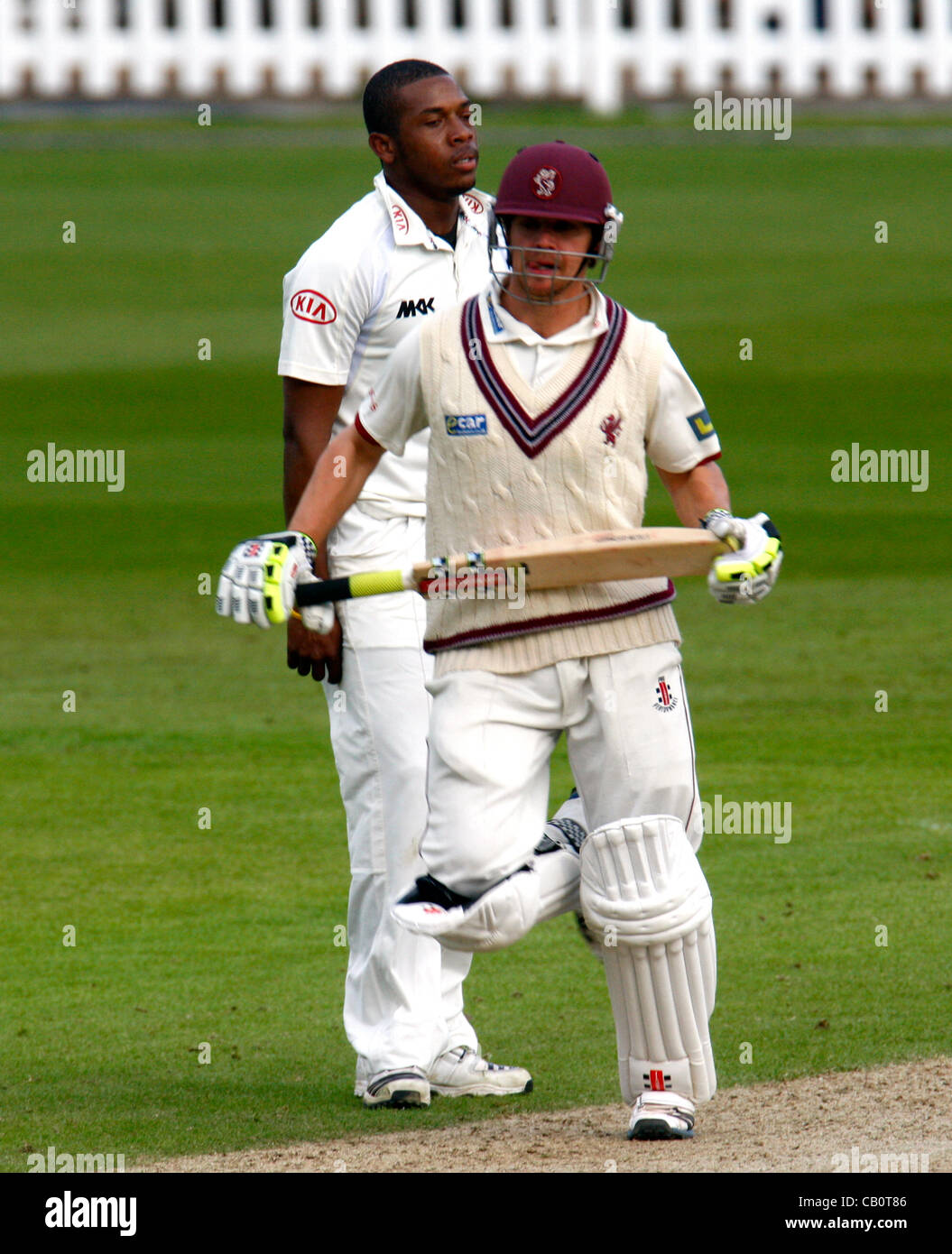 16.05.12 The Kia Oval,London, ENGLAND: James Hildreth of Somerset County Cricket  during the LV County Championship - Division One fixture between Surrey and Somerset Stock Photo