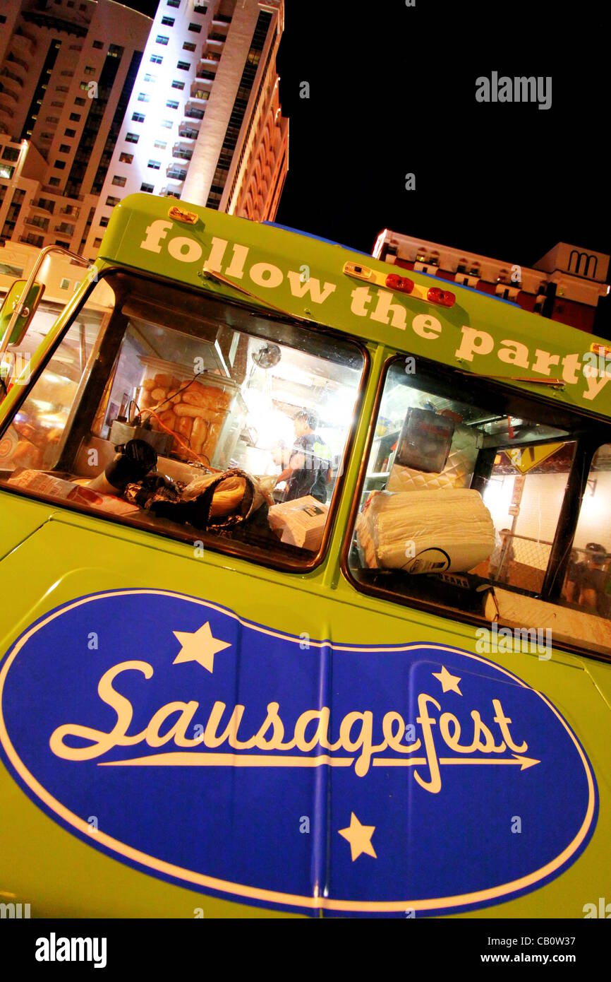 May 12, 2012 Las Vegas, NV, U.S Sausagefest food truck serves a