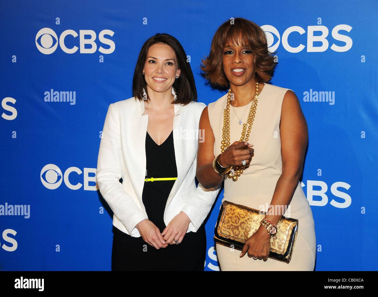 Erica Hill, Gayle King at arrivals for CBS Network Upfronts Presentation 2012, Lincoln Center, New York, NY May 16, 2012. Photo By: Desiree Navarro/Everett Collection Stock Photo