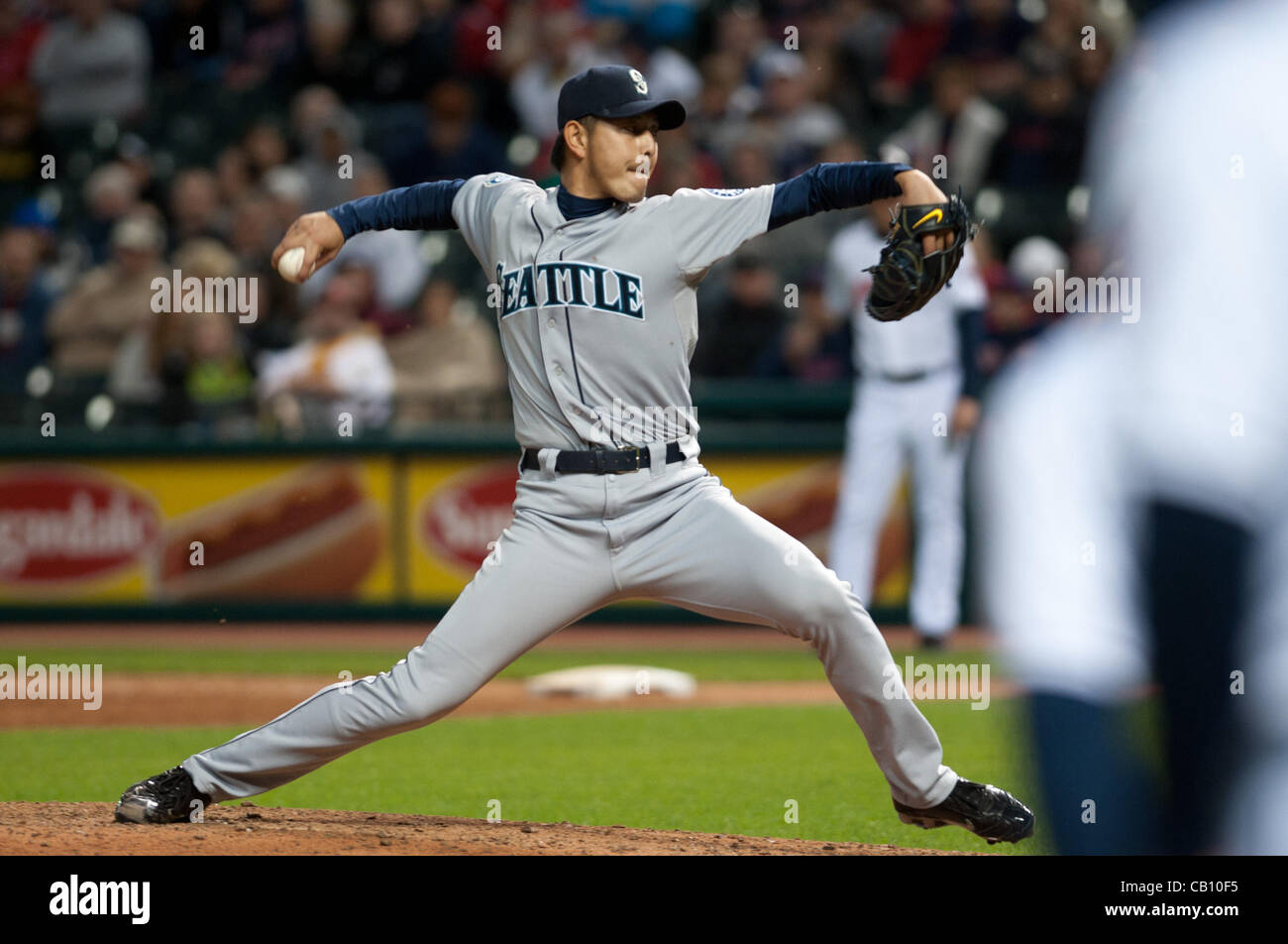 CLEVELAND, OH USA MAY 16 Seattle Mariners relief pitcher Hisashi