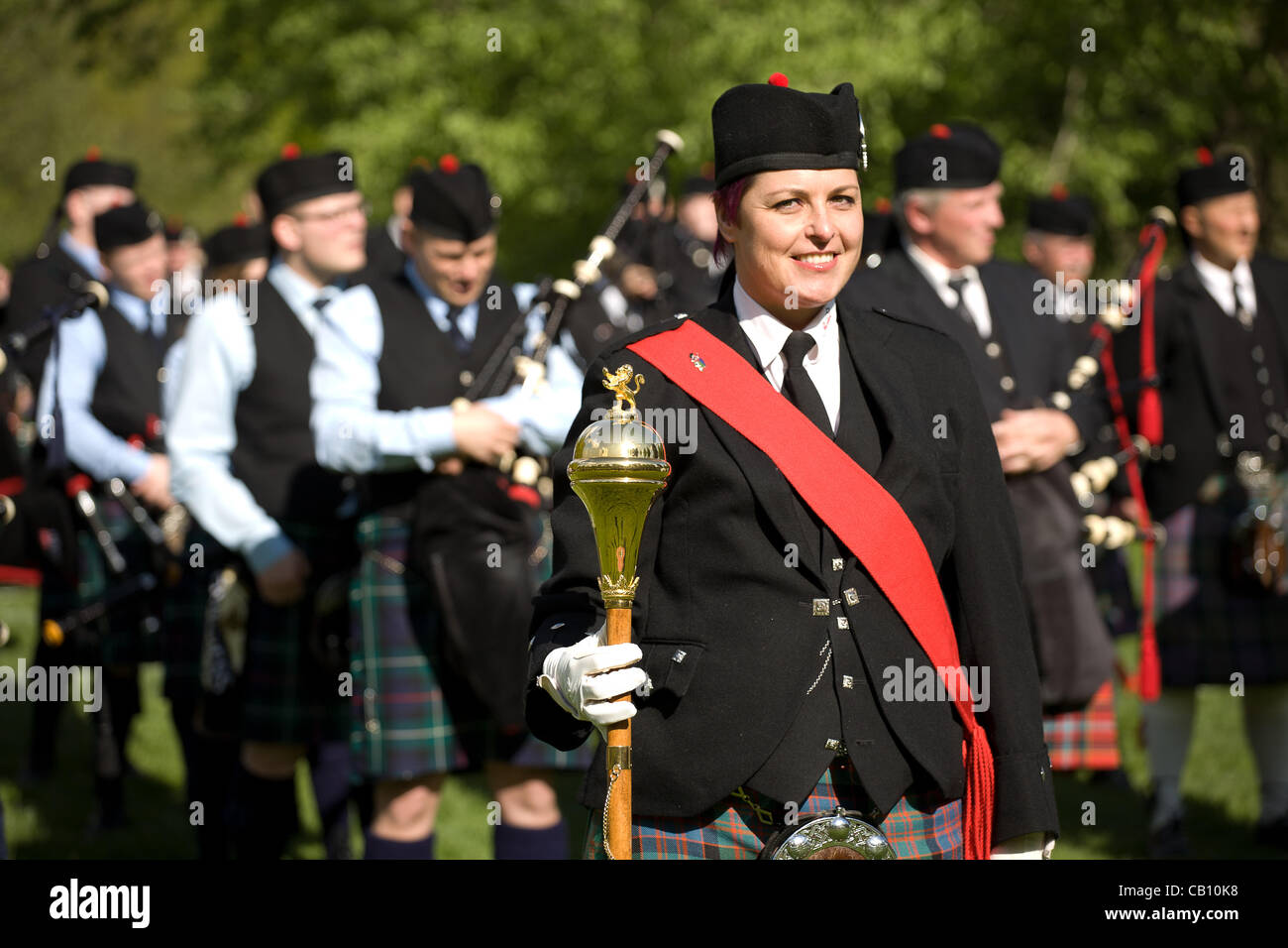 Danish pipes and drums players at their annual competition in Aarhus