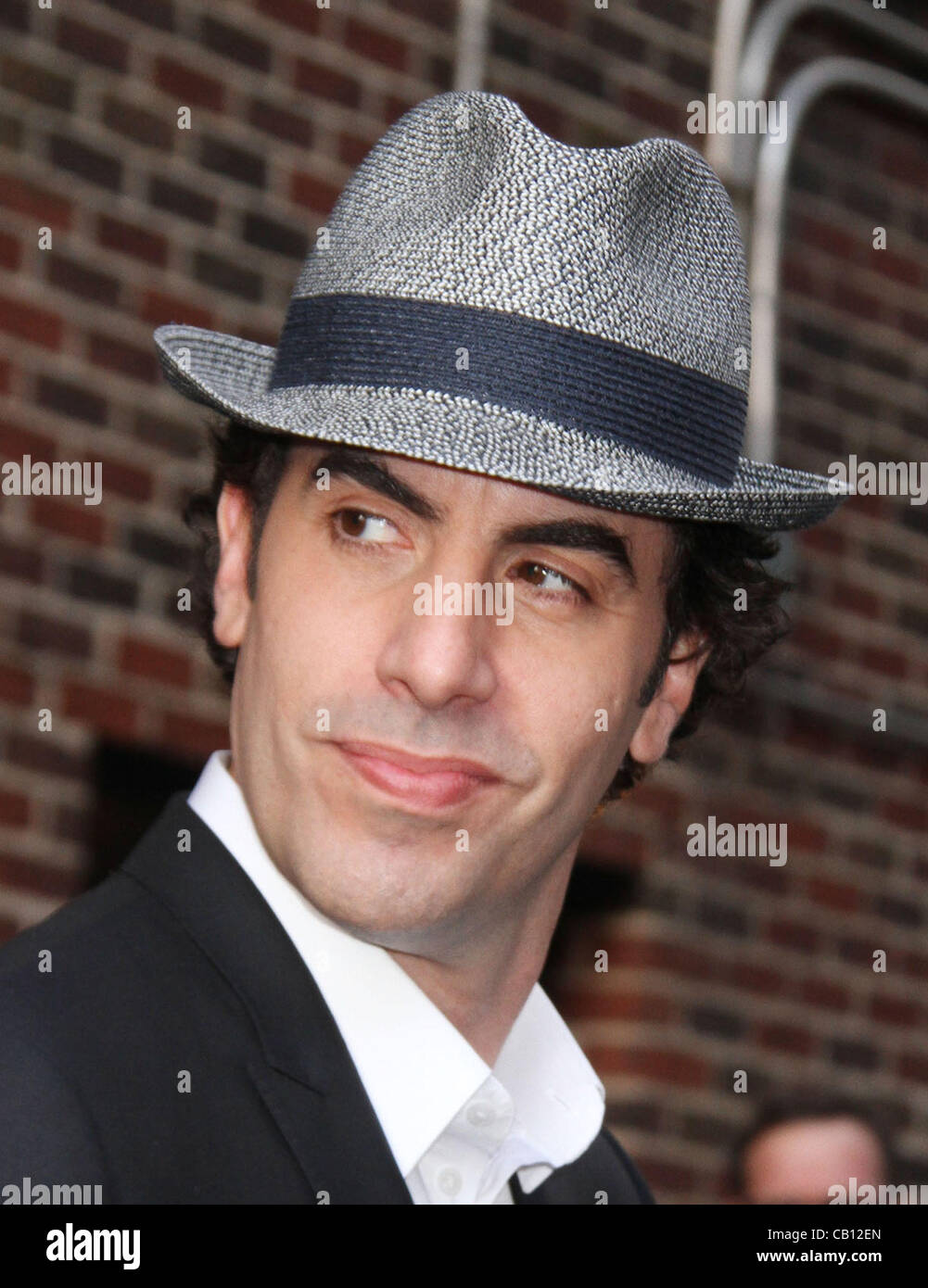 May 17, 2012 - New York, New York, U.S. - Actor/comedian SACHA BARON COHEN at his appearance on 'The Late Show With David Letterman' held at the Ed Sullivan Theater. (Credit Image: © Nancy Kaszerman/ZUMAPRESS.com) Stock Photo