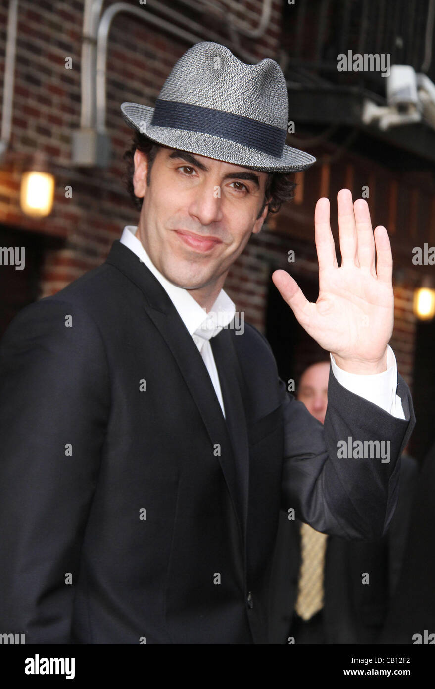 May 17, 2012 - New York, New York, U.S. - Actor/comedian SACHA BARON COHEN at his appearance on 'The Late Show With David Letterman' held at the Ed Sullivan Theater. (Credit Image: © Nancy Kaszerman/ZUMAPRESS.com) Stock Photo