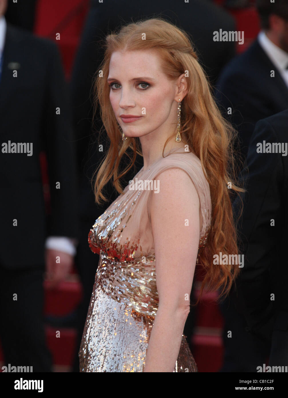 JESSICA CHASTAIN LAWLESS PREMIERE CANNES FILM FESTIVAL 2012 PALAIS DES