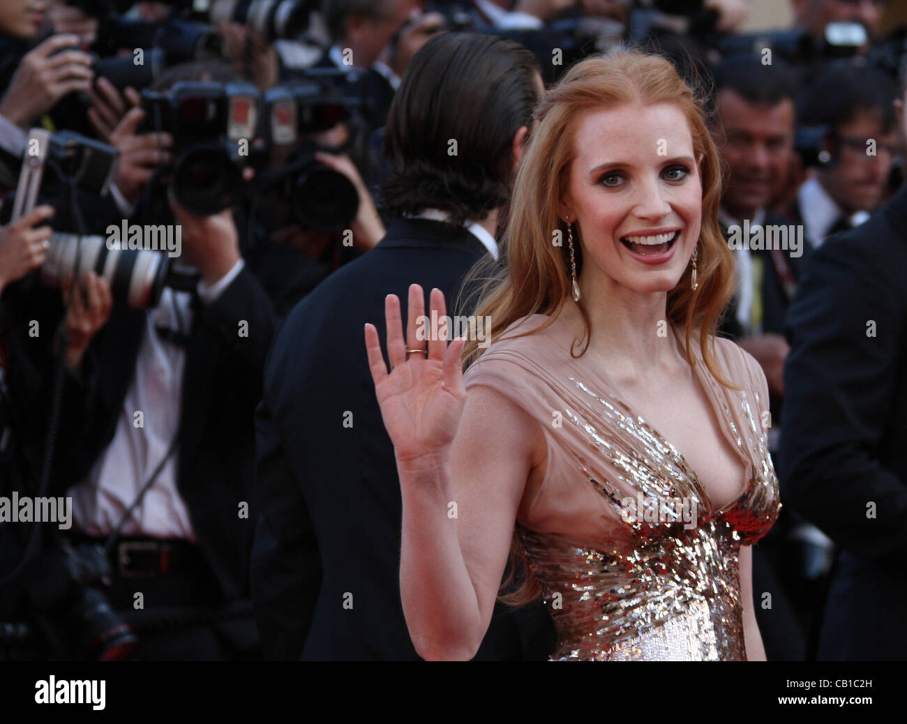 JESSICA CHASTAIN LAWLESS PREMIERE CANNES FILM FESTIVAL 2012 PALAIS DES FESTIVAL CANNES FRANCE 19 May 2012 Stock Photo