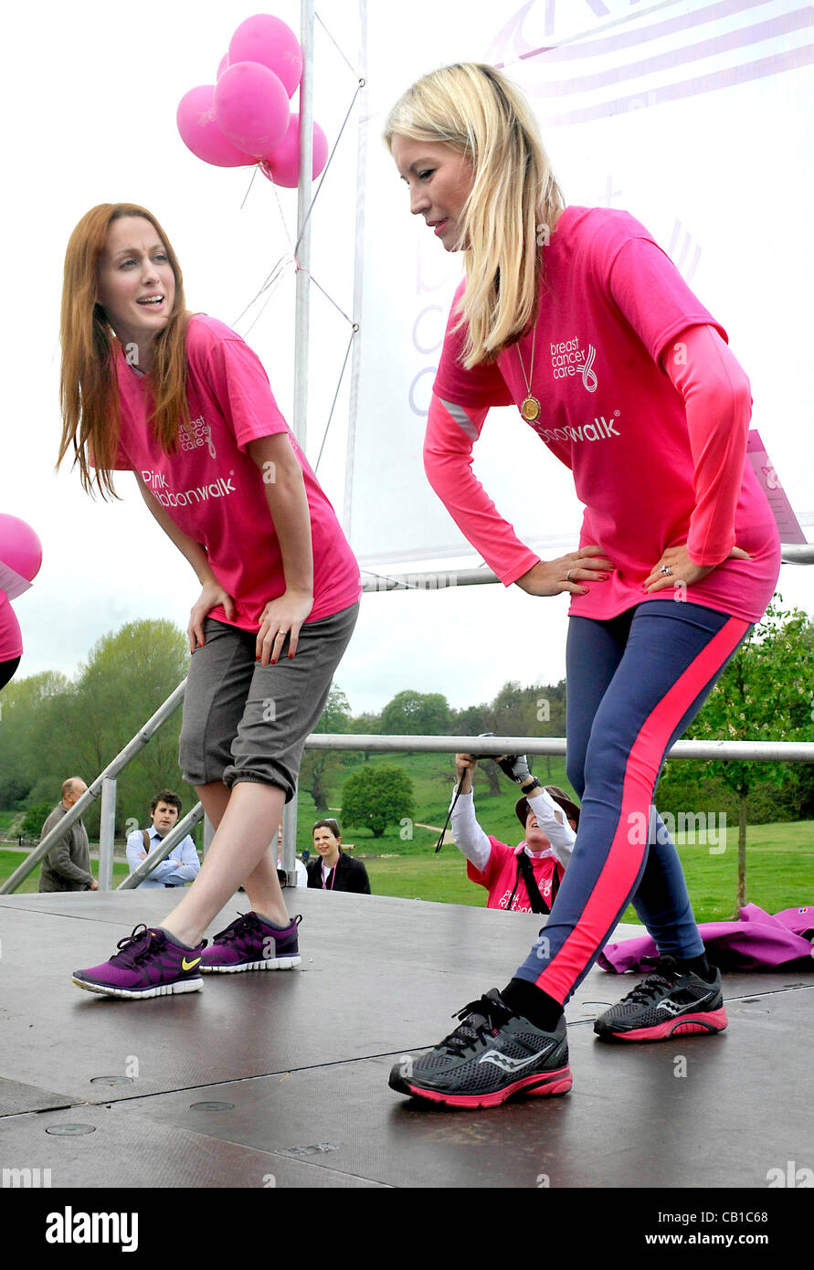 Blenheim Palace, England - Denise Van Outen and Siobhan Donaghy at the Pink Ribbonwalk at Blenheim Palace, Woodstock, Oxfordshire - May 19th 2012  Photo by People Press Stock Photo