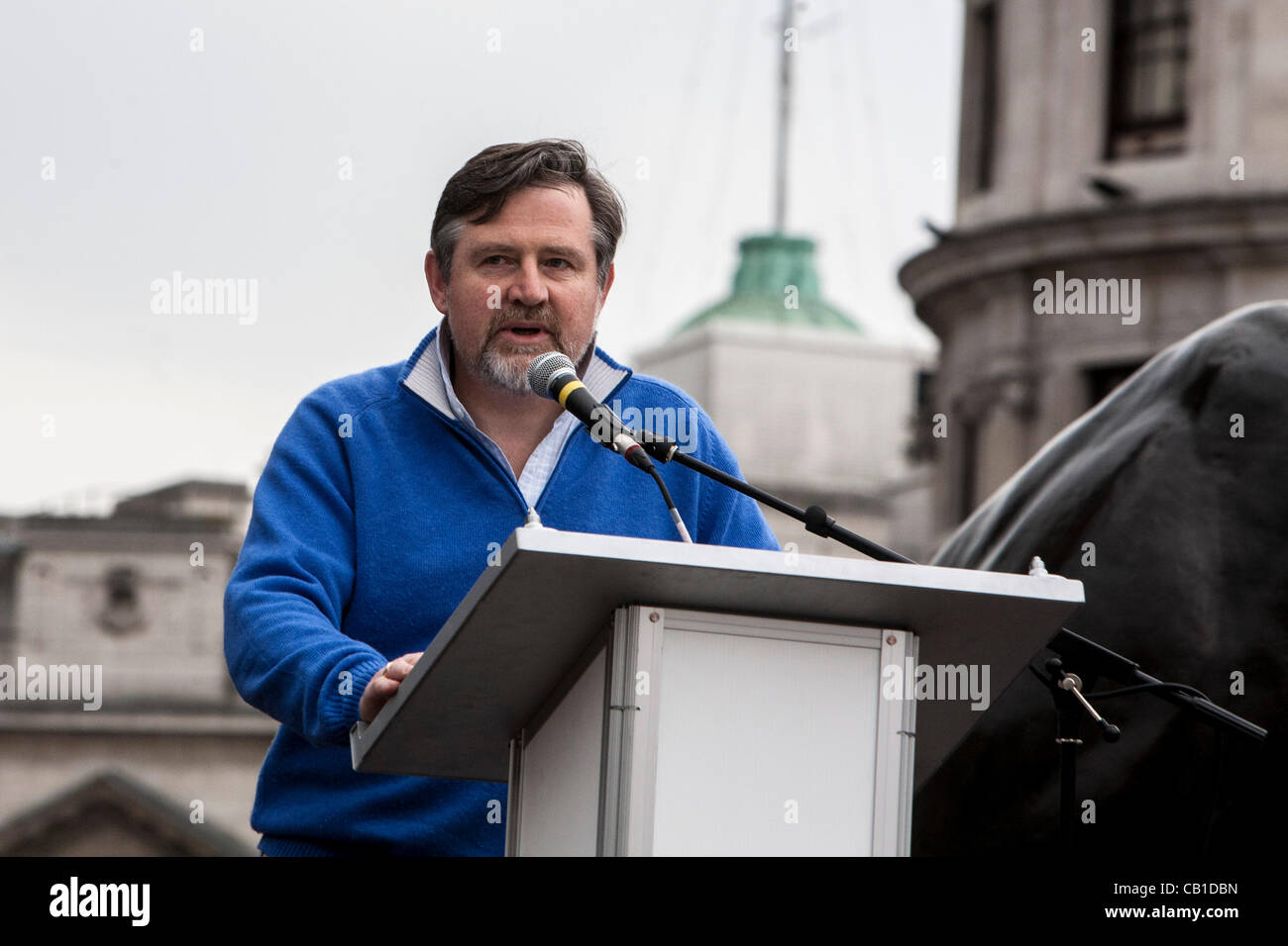 London, United Kingdom, 19/05/2012. Barry Gardiner, Labour  MP for Brent North, addressing the Tamil Rally in support of their demands to bring the people responsible for war crimes to justice. Stock Photo
