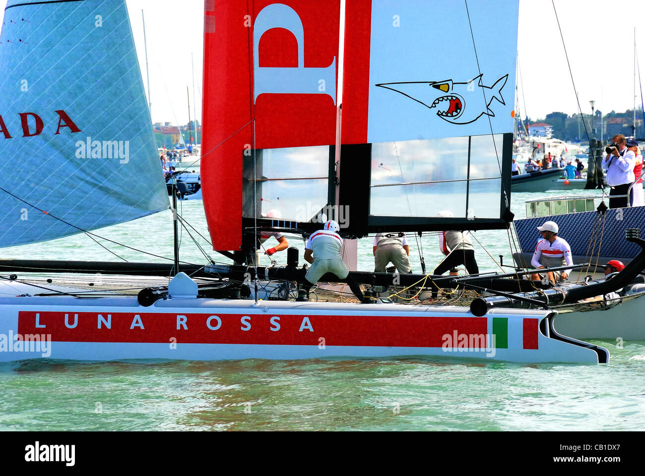 May 19, 2012 : Venice America's Cup. Luna Rossa Swordfish. Stock Photo