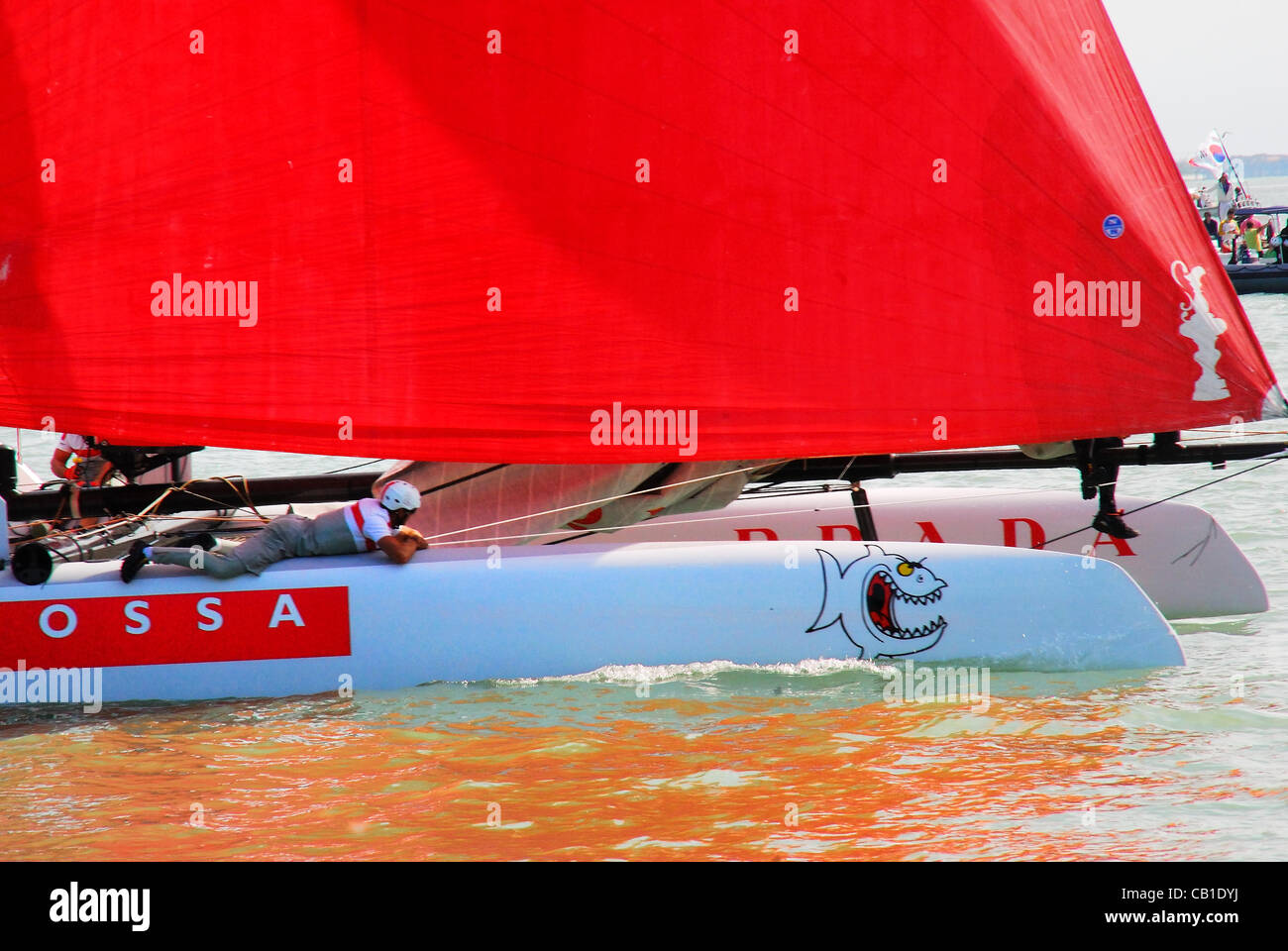 May 19, 2012 : Venice America's Cup. Luna Rossa Piranha. Stock Photo