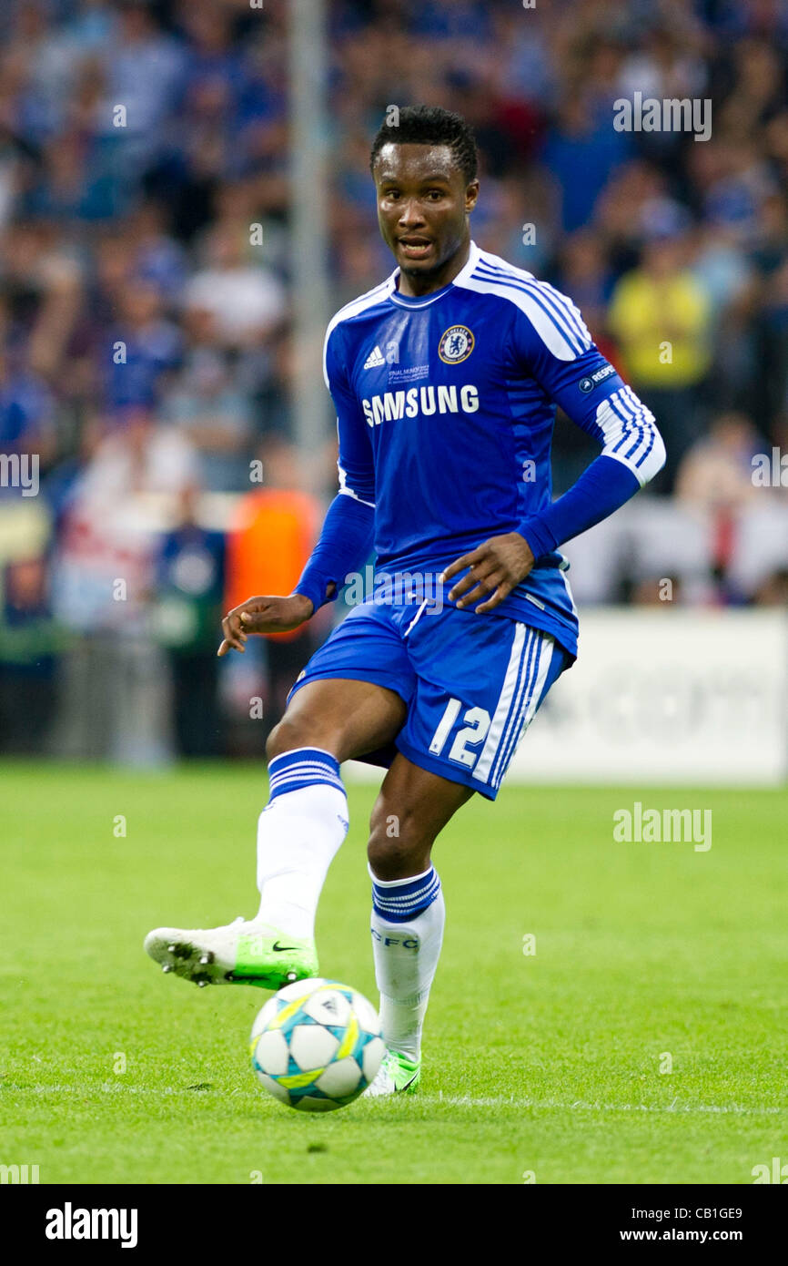 John Obi Mikel (Chelsea),  MAY 19, 2012 - Football / Soccer :  during the UEFA Champions League 2011-2012 Final match between Bayern Munich 1-1 (PK 3-4) Chelsea at Allianz Arena Stadium in Munchen, Germany. (Photo by aicfoto)(ITALY) [0855] Stock Photo