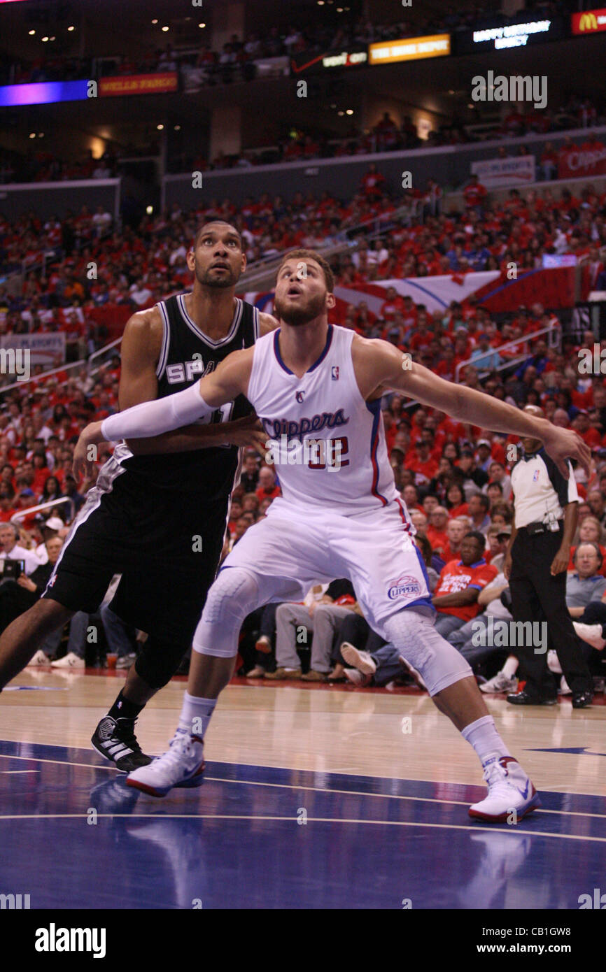 19.05.2012. Staples Center, Los Angeles, California.  Blake Griffin #32 of the Clippers during the game. The San Antonio Spurs defeated the Los Angeles Clippers by the final score of 96-86 in game 3 of the NBA playoffs at Staples Center in downtown Los Angeles CA. Stock Photo