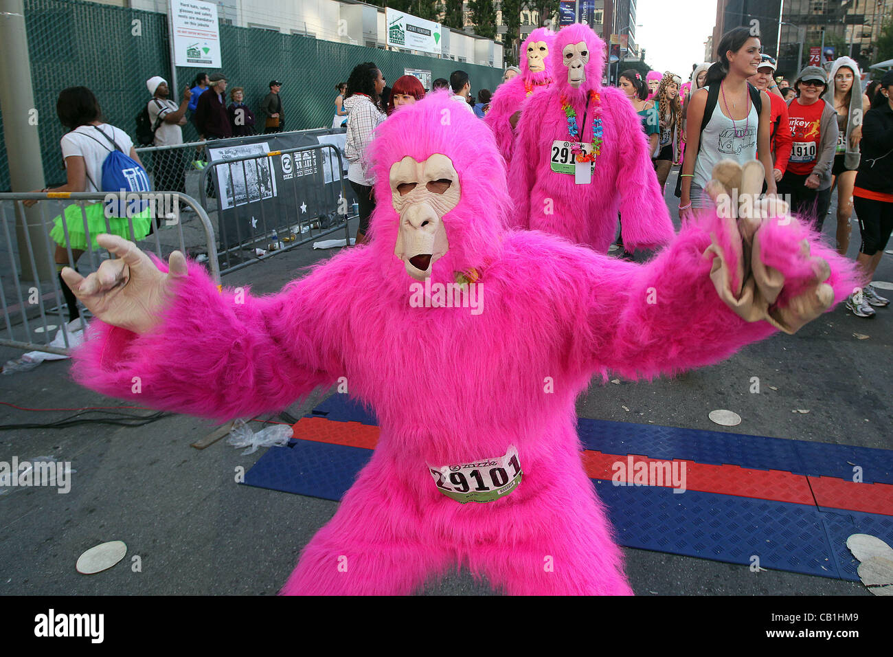 May 19, 2012 San Francisco, CA, USA Hot pink Gorillas pose at the