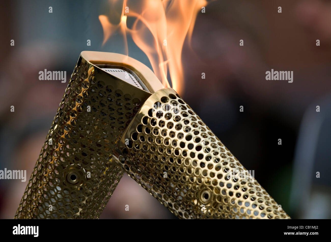 The third day of the 2012 Olympic Torch relay starts in Exeter. Stock Photo