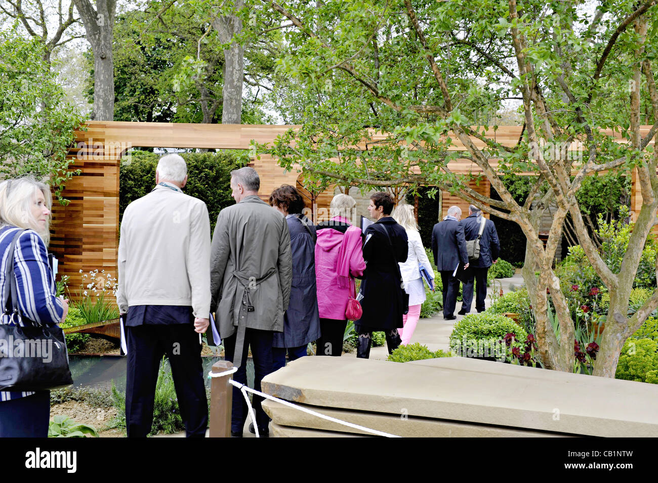 The judges take a walk at the RHS Chelsea Flower Show 2012 in London, UK. Stock Photo