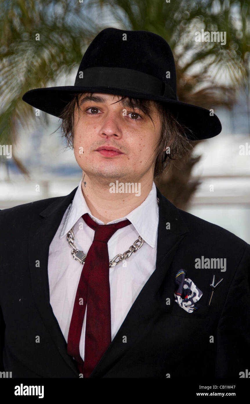 Pete Doherty (singer/actor) at photocall for film 'Confession of a Child of the Century' 65th Cannes Film Festival 2012 Palais des Festival, Cannes, France Sun 20th May 2012 Stock Photo