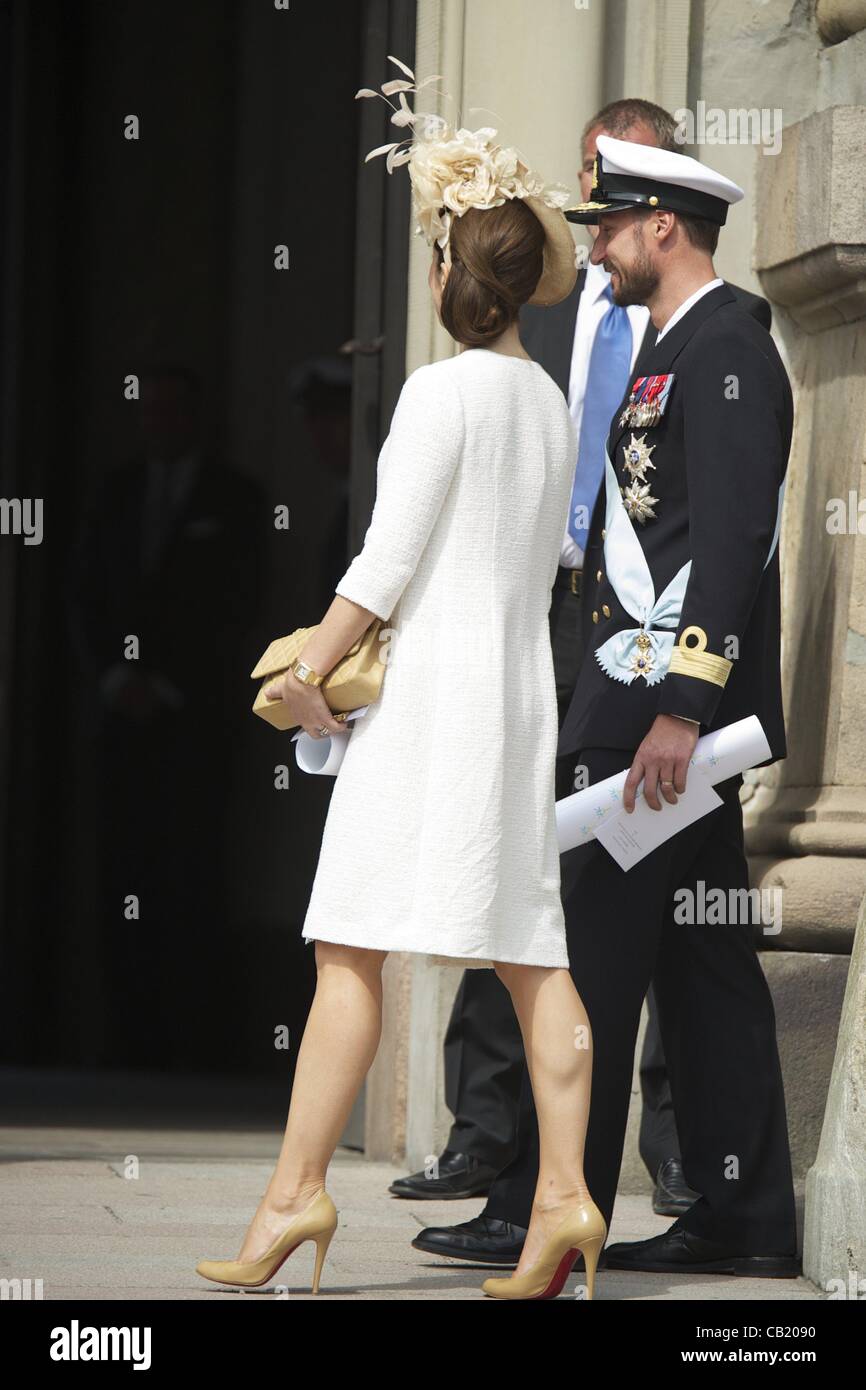 May 22, 2012 - Stockholm, Spain - Sweden's Crown Princess Victoria and Prince Daniel  christening their daughter, Princess Estelle, at the Royal Chapel in Stockholm. Princess Estelle is second in line to the throne after her mother Crown Princess Victoria.In the Picture: Princess Mary Donaldson and  Stock Photo