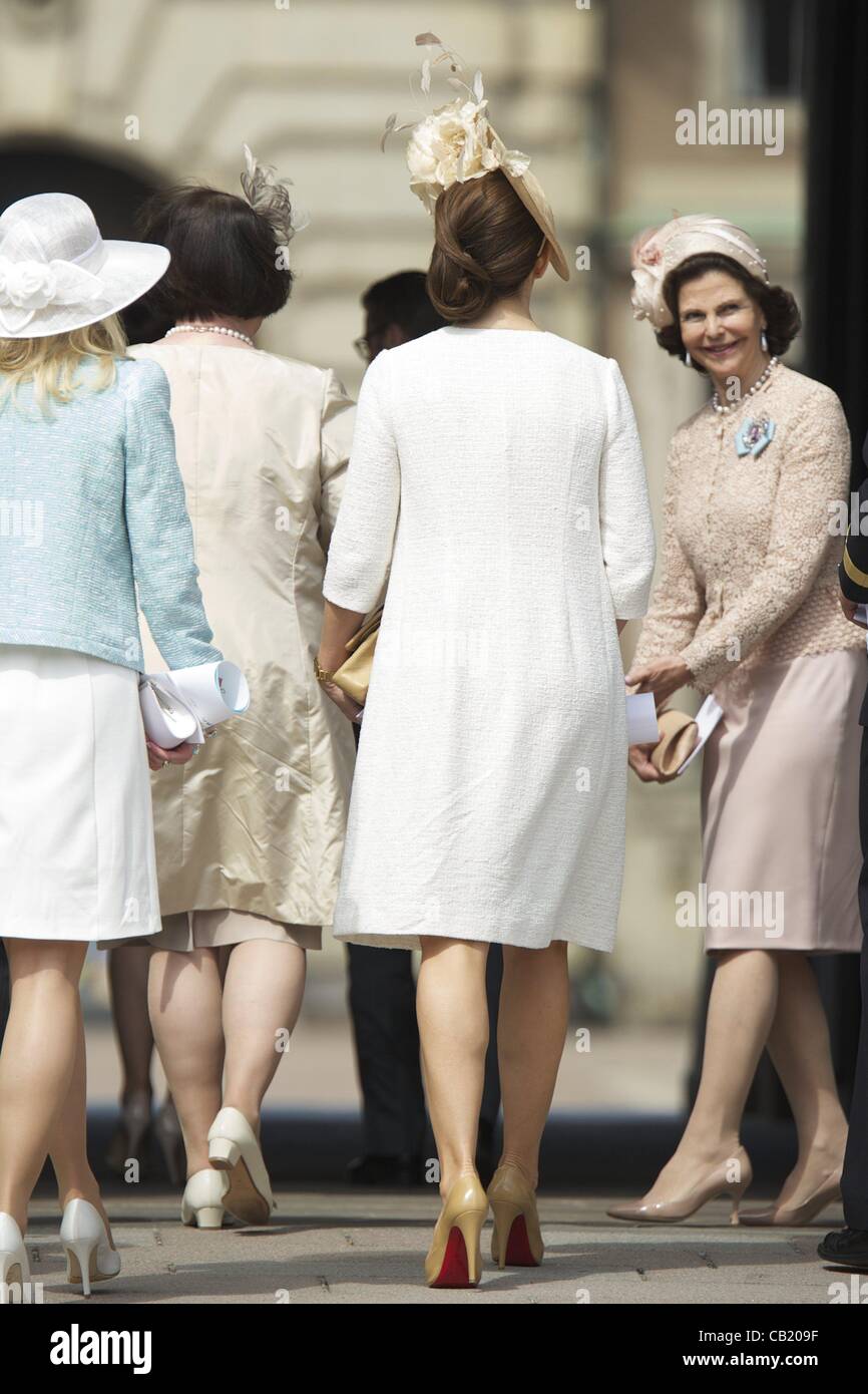 May 22, 2012 - Stockholm, Spain - Sweden's Crown Princess Victoria and Prince Daniel  christening their daughter, Princess Estelle, at the Royal Chapel in Stockholm. Princess Estelle is second in line to the throne after her mother Crown Princess Victoria.In the Picture: Princess Mary Donaldson and  Stock Photo