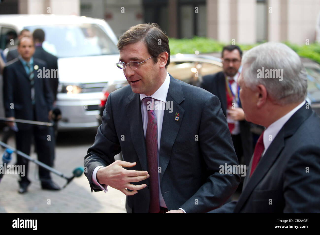 European Council, Brussels, Belgium. 23.05.2012 Picture shows Pedro Passos Coelho, Prime Minister of Portugal, arriving at the Informal Dinner of Heads of State or Government for member nations of the EU, Brussels, Belgium. Stock Photo