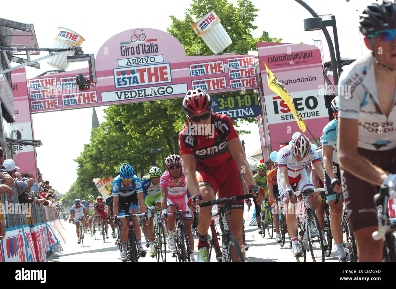 24.05.2012. Giro d Italia stage 18.  San Vito di Cadore - Vedelago, Bmc Racing 2012, Phinney Taylor, Vedelago Stock Photo