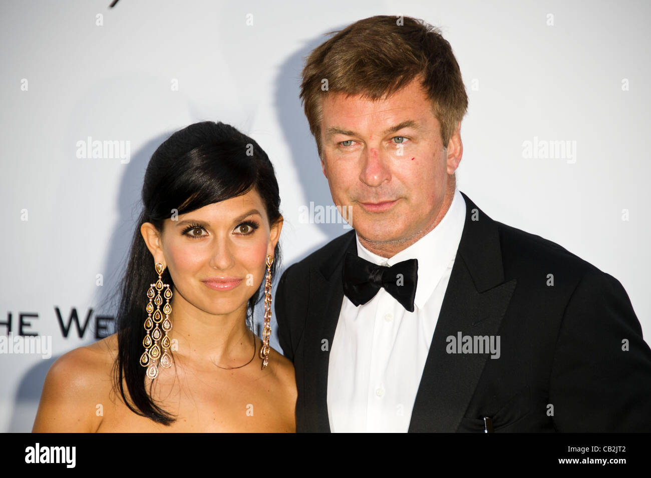 Alec Baldwin (actor) and girlfriend Hilaria Thomas at arrivals for the amfAR Cinema against AIDS charity auction 65th Cannes Film Festival 2012 Hotel du Cap-Eden-Roc, Antibes, France Thu 24 May 2012 Stock Photo