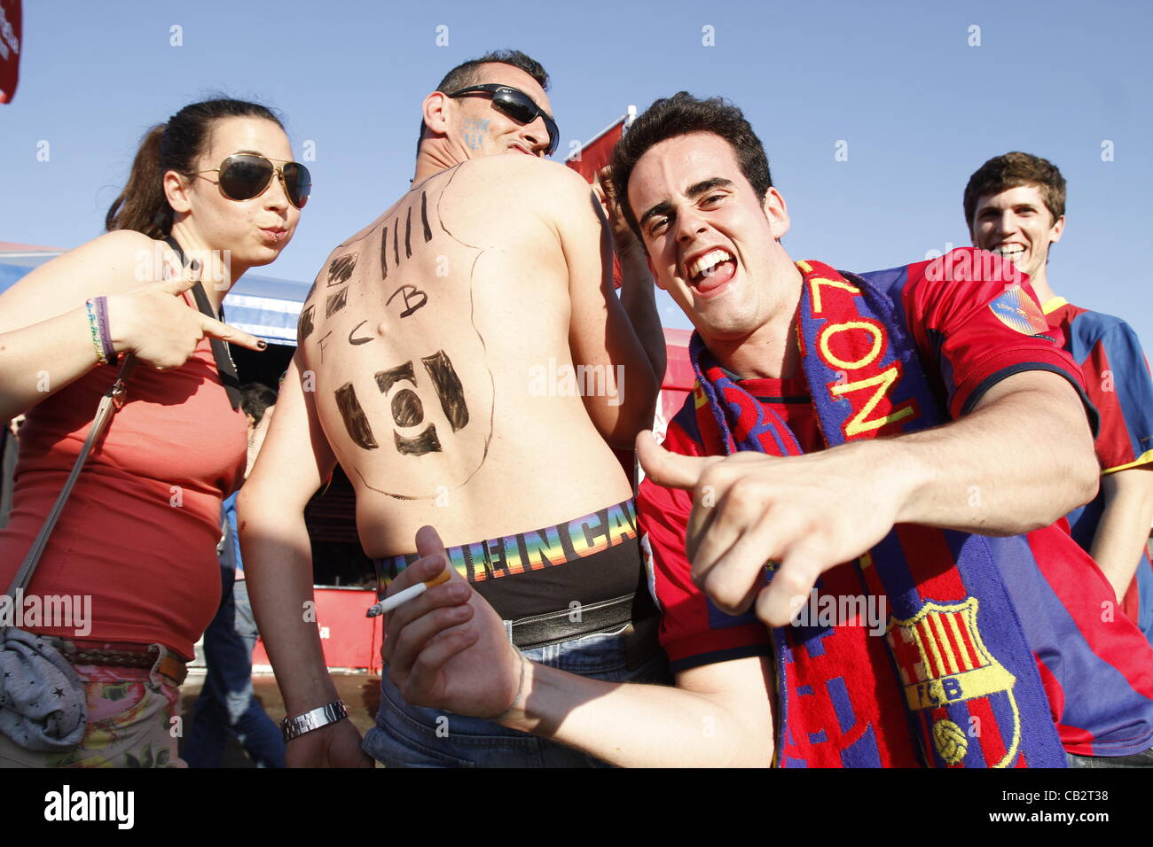 Futbol Final Copa del Rey Spain Cup Madrid Rio Manzanares, Barcelona Fan Zone; Barcelona