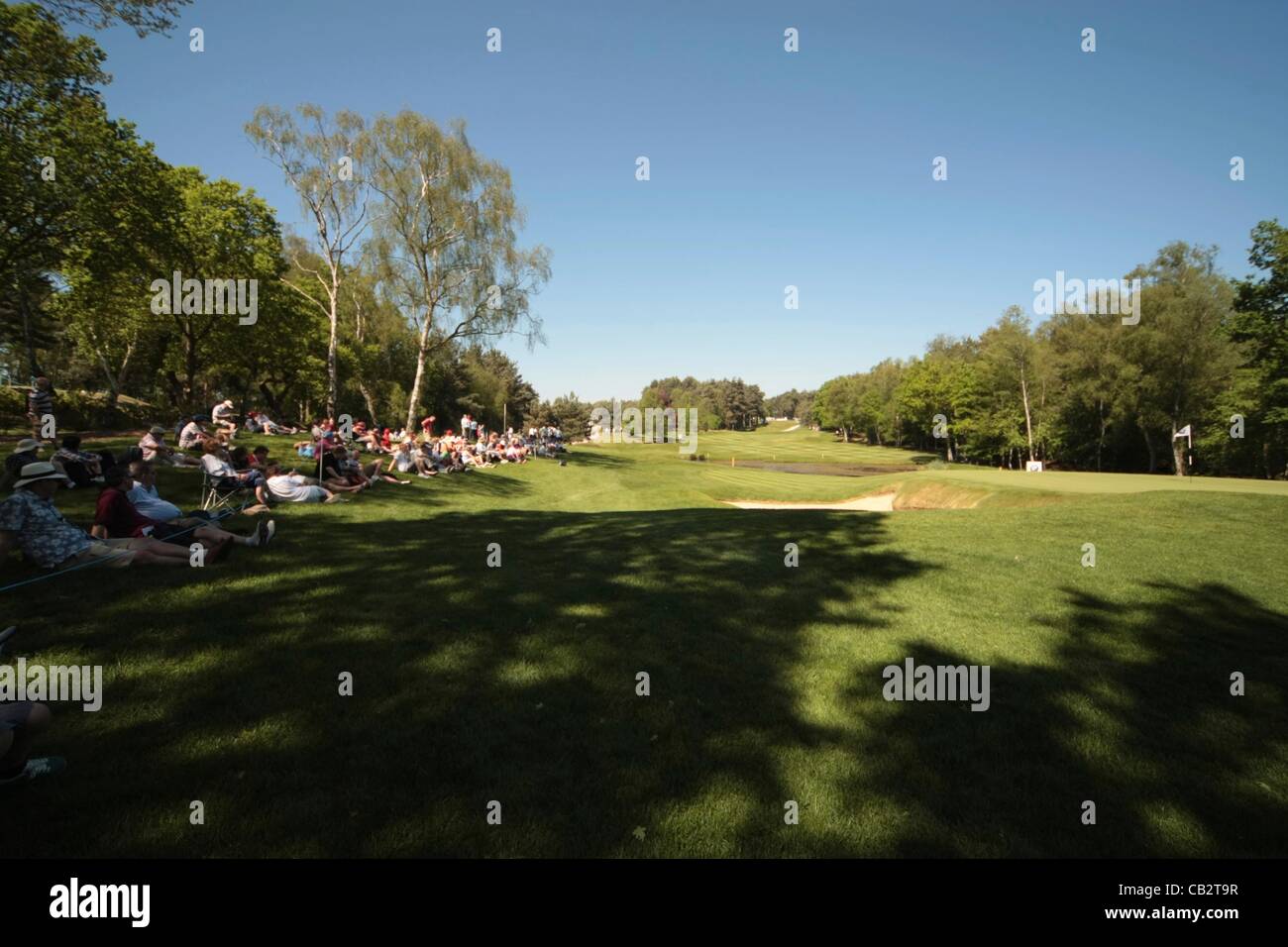 26.05.2012 Wentworth, England. The 8th at the BMW PGA Championship. Saturday, day 3 of competition. Stock Photo