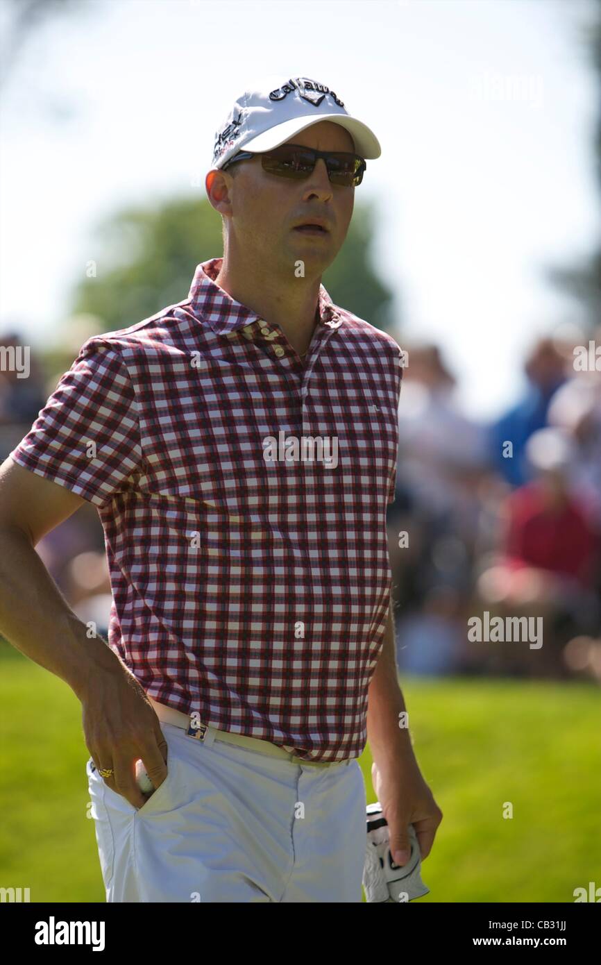 27.05.2012 Wentworth, England. Niclas Fasth (SWE) in action on the ...