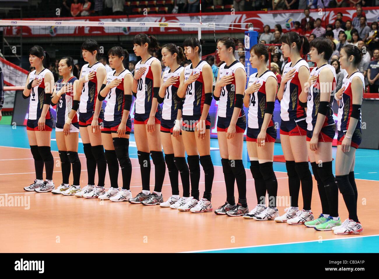 Women S Korea National Team Group Kor May 26 2012 Volleyball Stock Photo Alamy