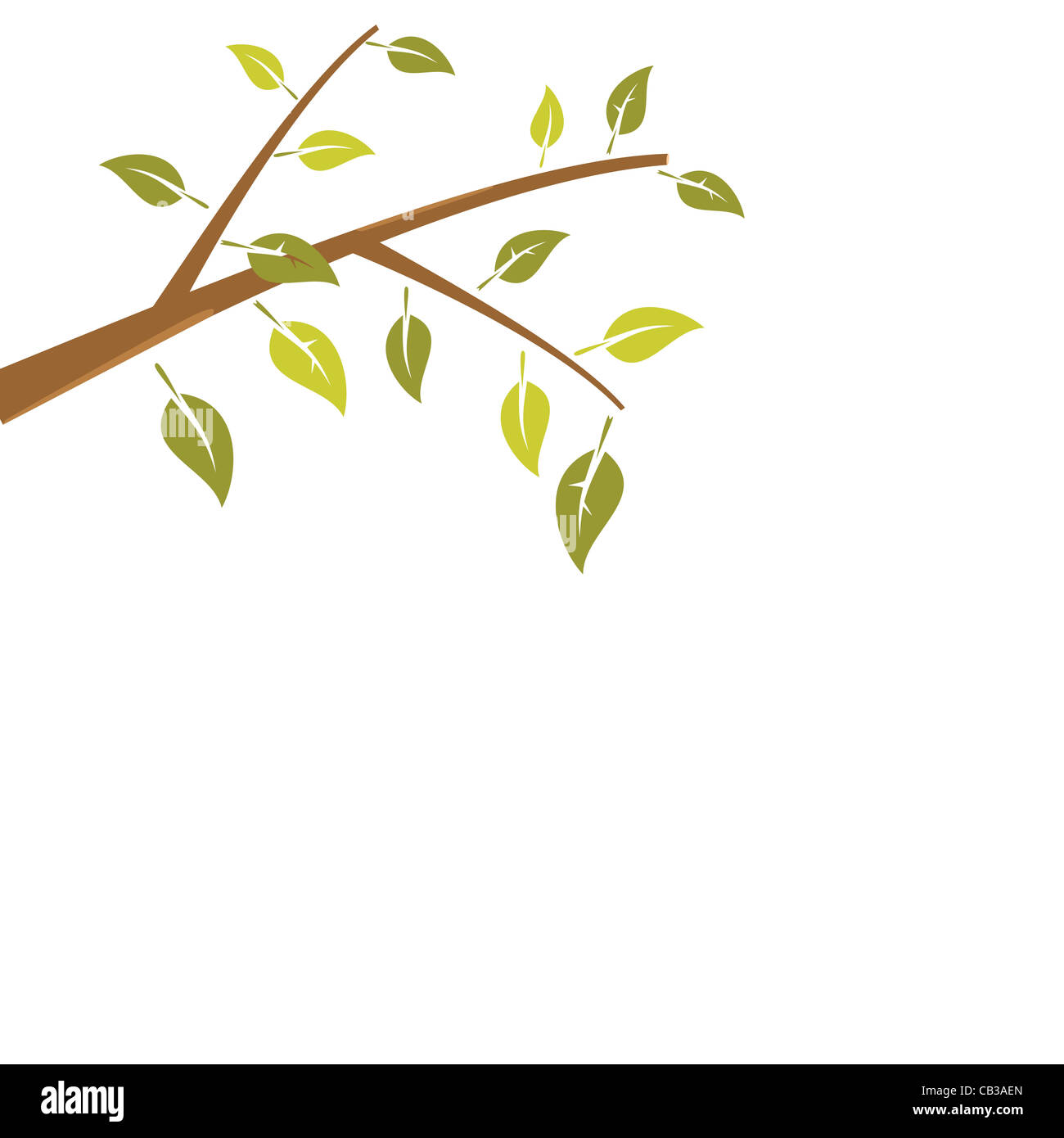 Abstract tree is isolated on white background. Vector Stock Photo - Alamy