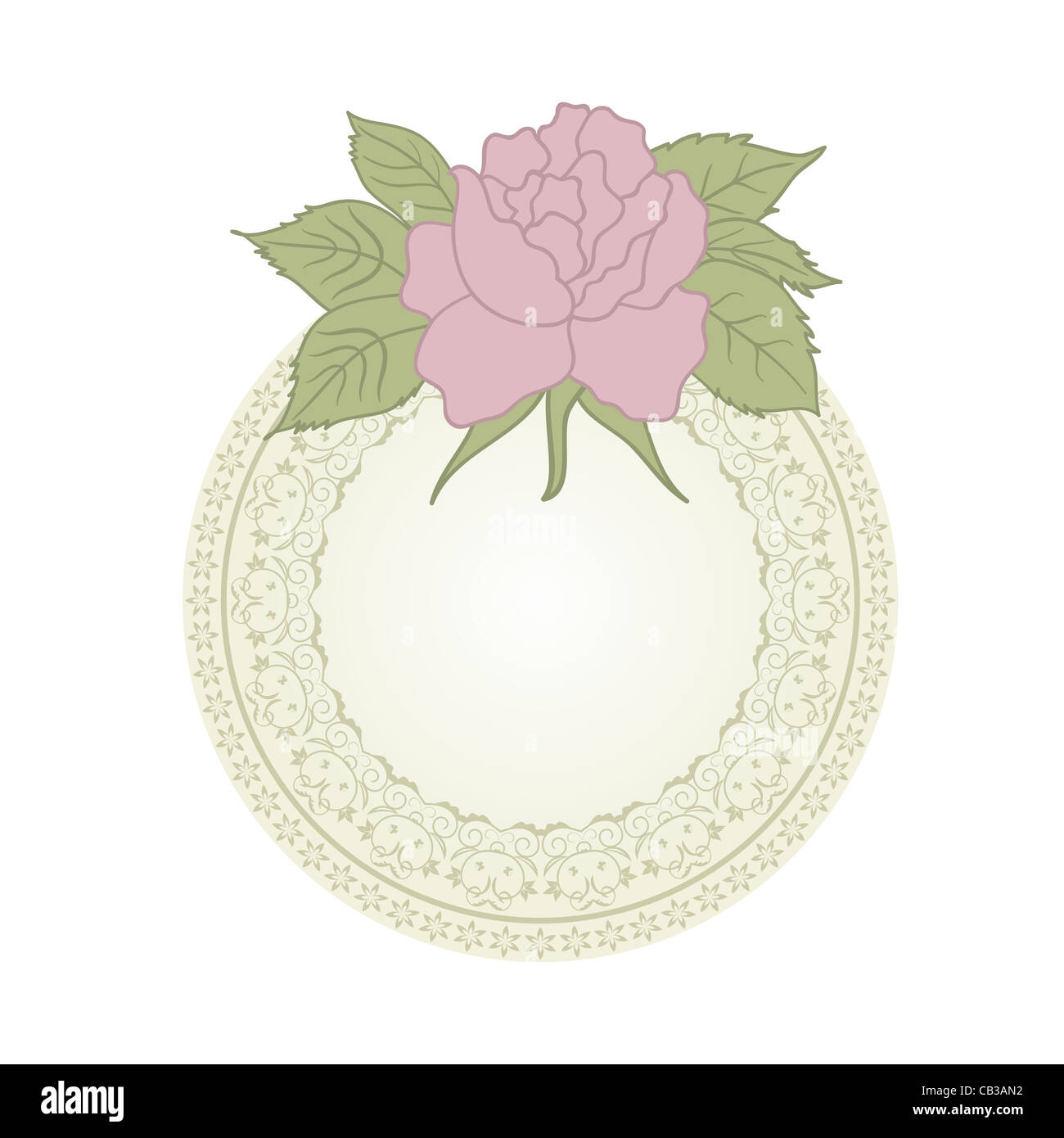 Illustration greeting card with flowers - vector Stock Photo - Alamy