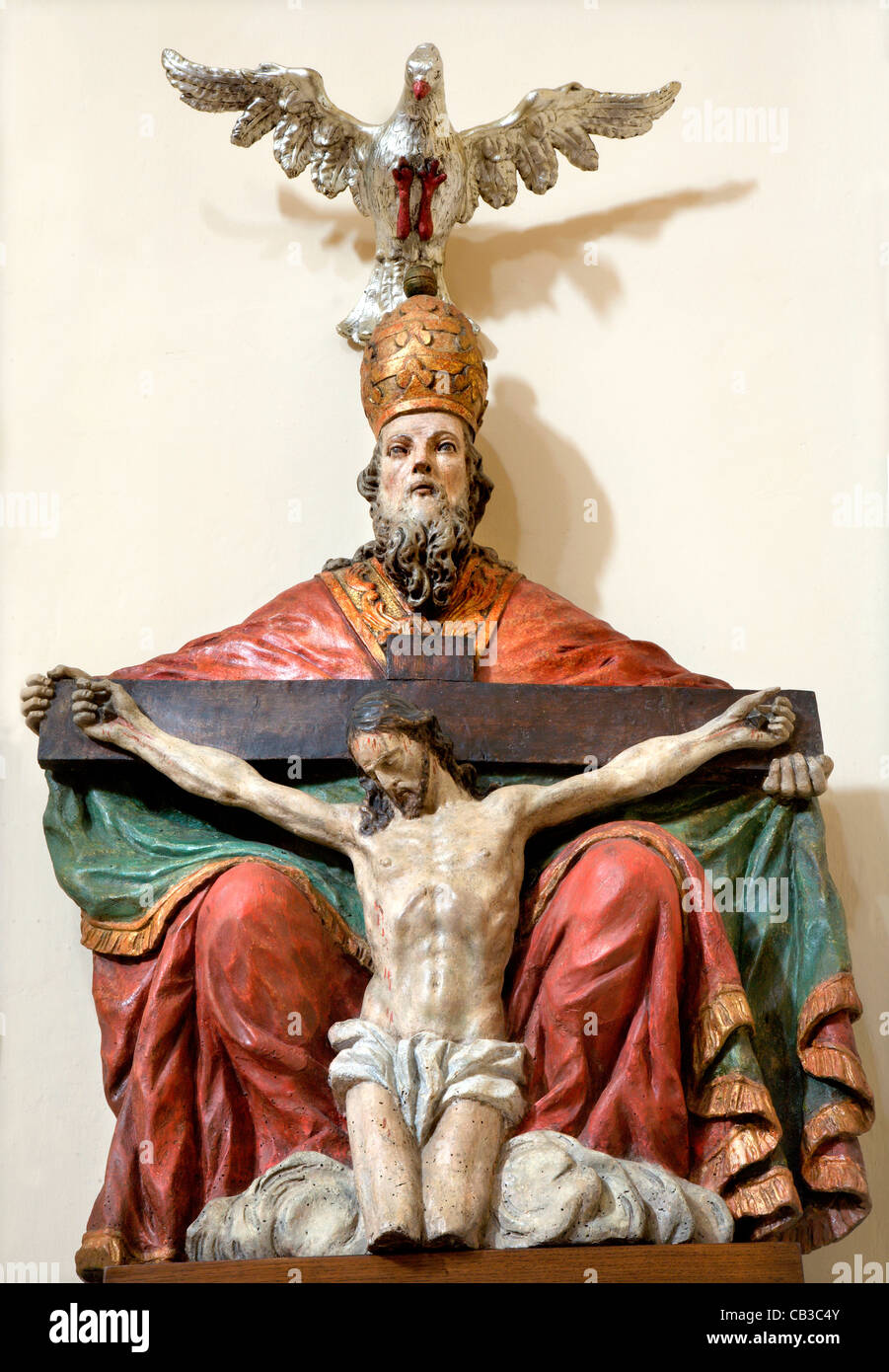 Holy Trinity from Vienna church - carving Stock Photo