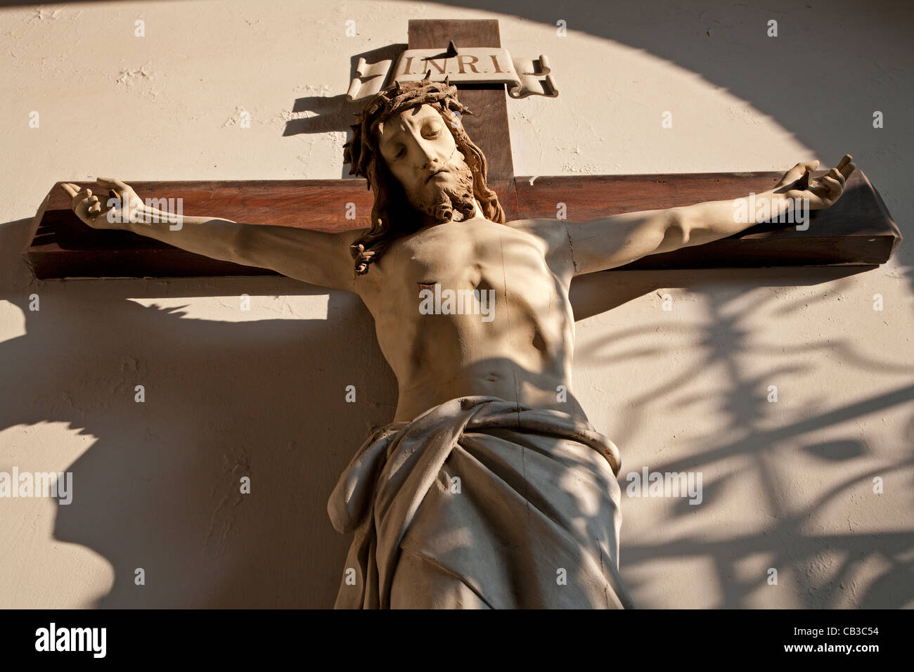 Jesus Christ on the cross from Vienna church Stock Photo