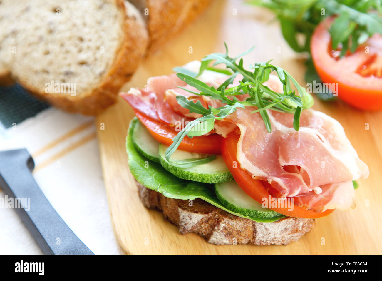Ham sandwich Stock Photo