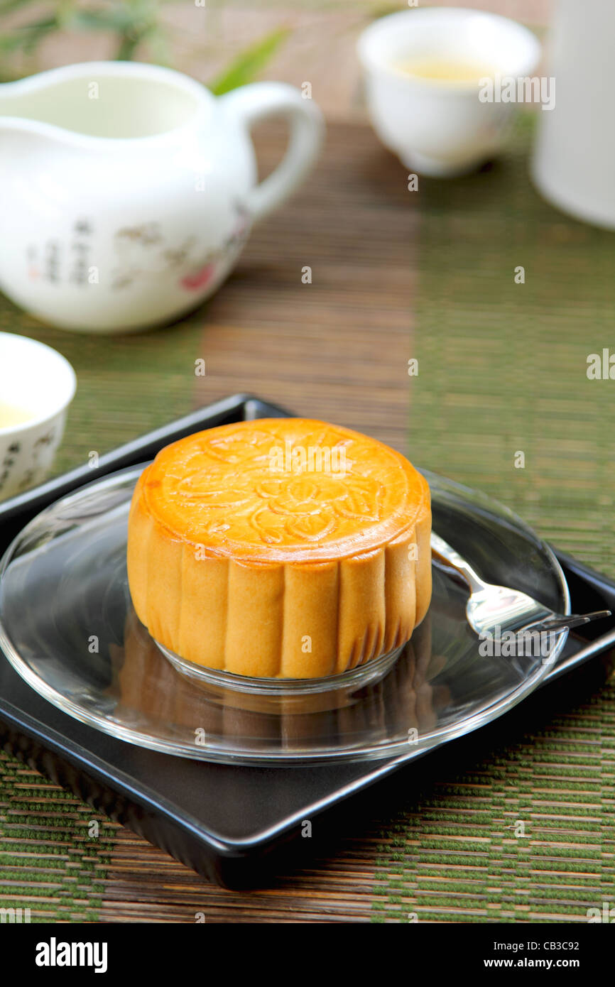 Chinese pastry [ Moon cake ] Stock Photo