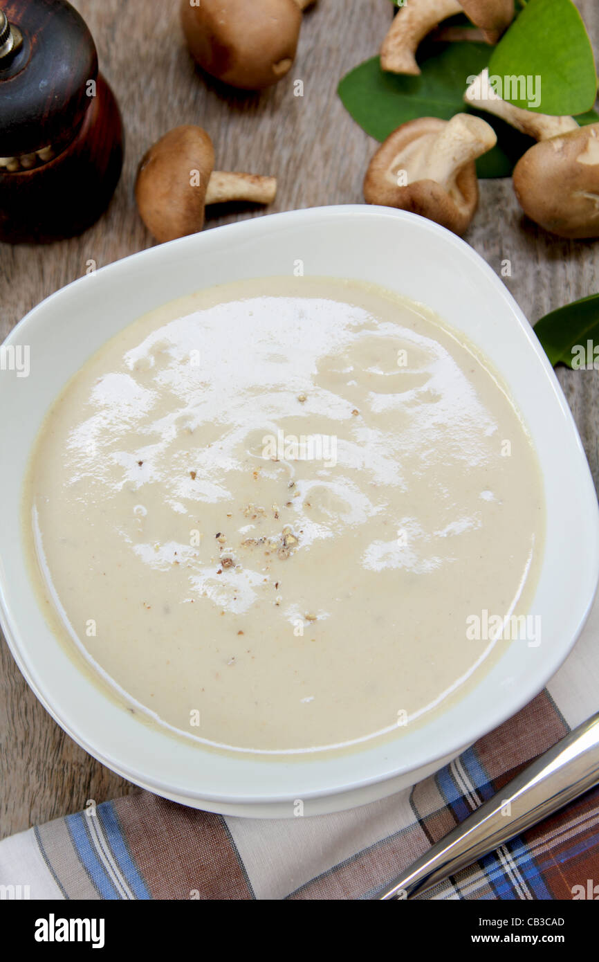 Mushroom soup Stock Photo