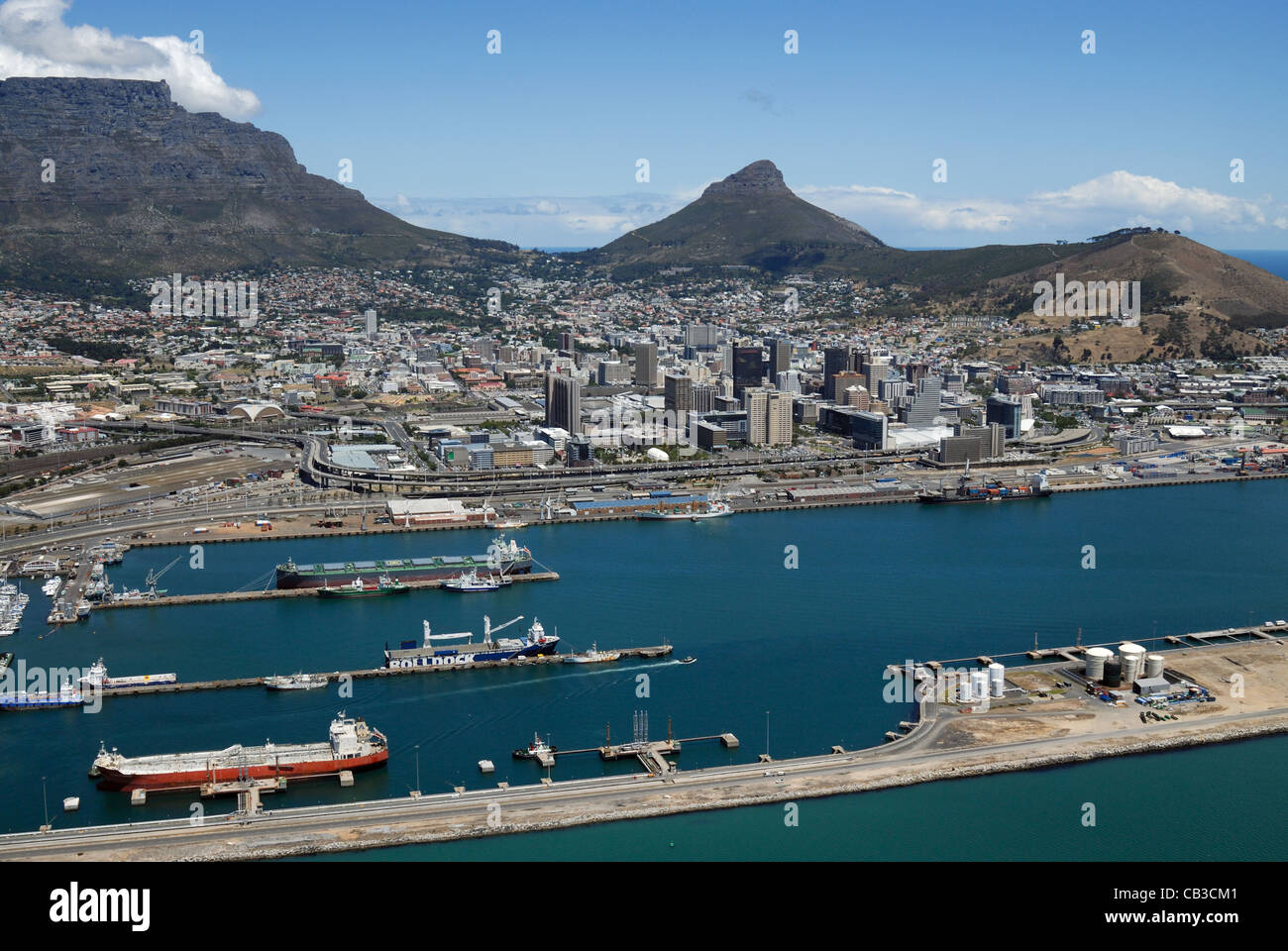 The City of Cape Town from the Harbor Stock Photo