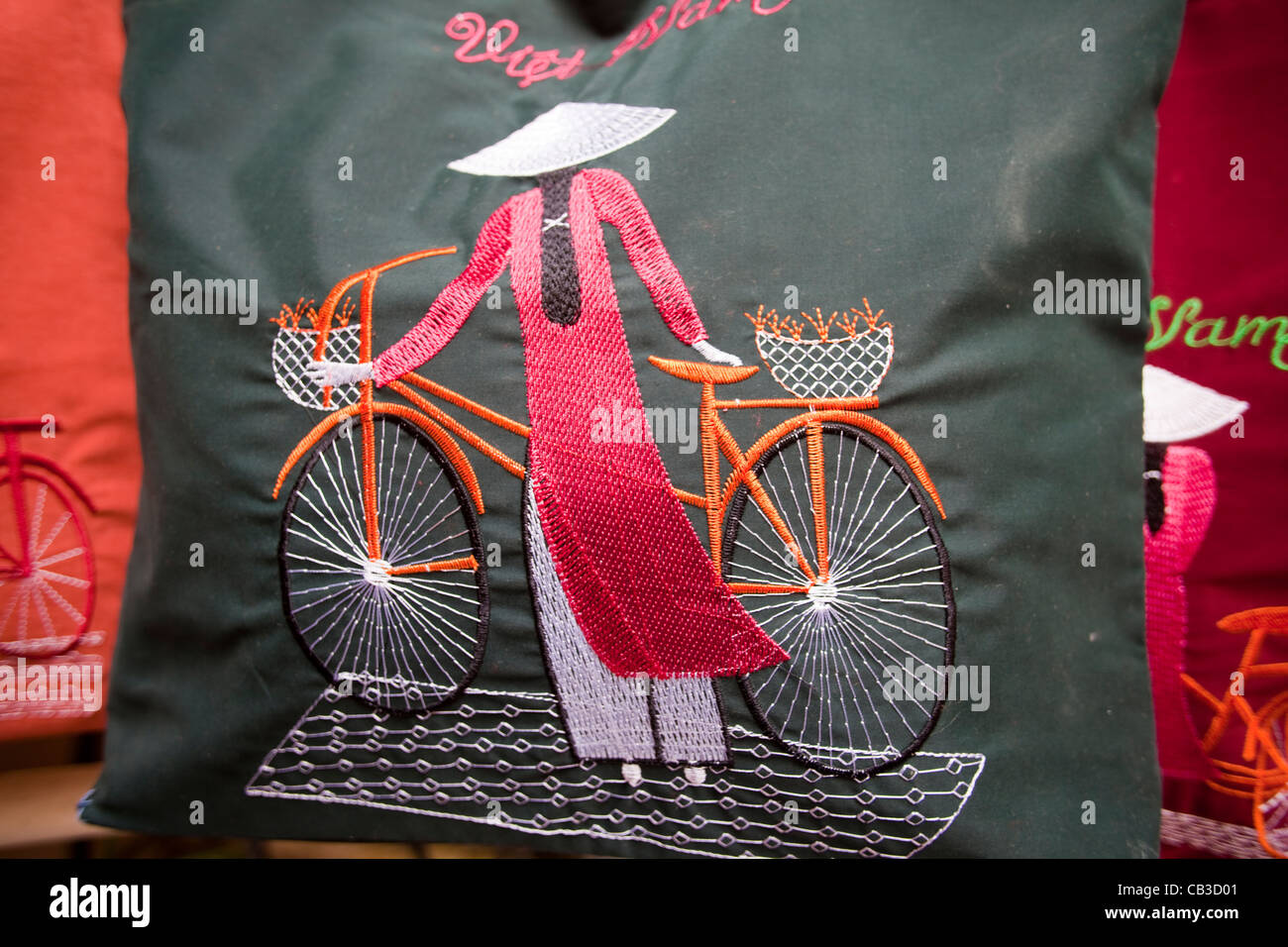 Vietnam, Ho Chi Minh City, Artwork on Souvenir Handbag Stock Photo - Alamy