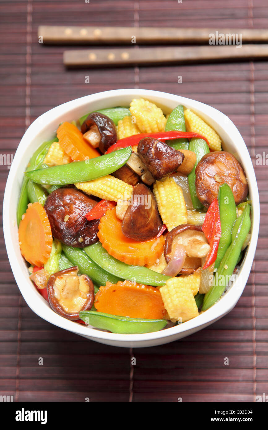 Stir fried vegetable with mushroom Stock Photo Alamy