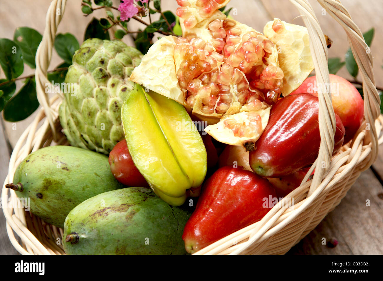 Basket of  fruits Stock Photo