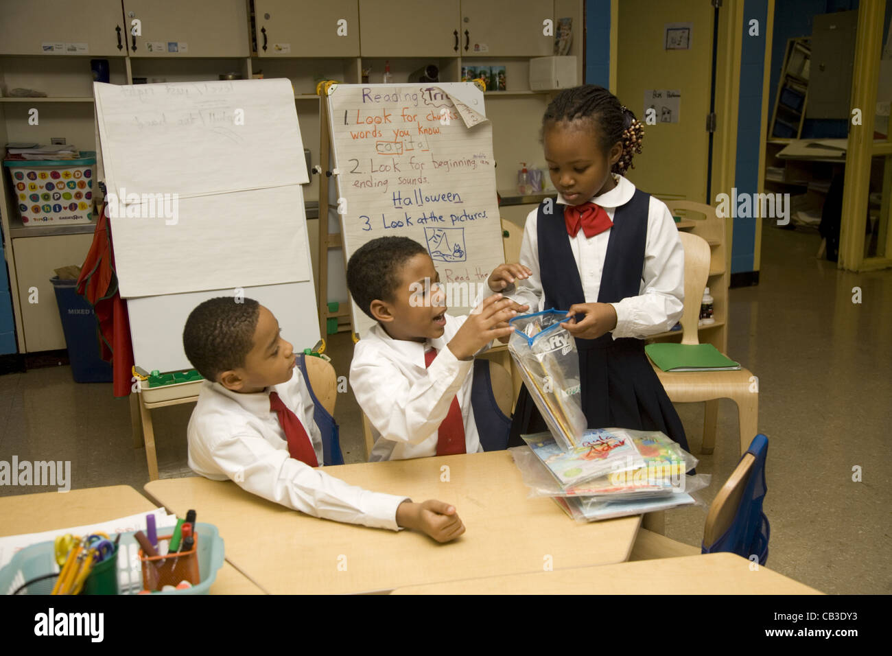 School children at the New American Academy a progressive & very