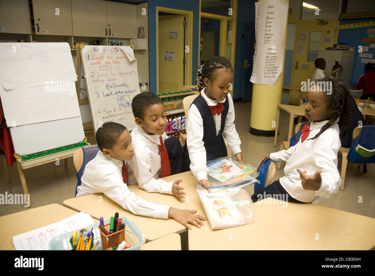 School children at the New American Academy a progressive & very