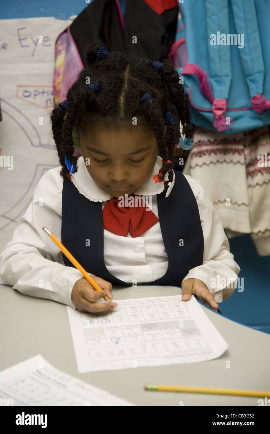 School children at the New American Academy a progressive & very
