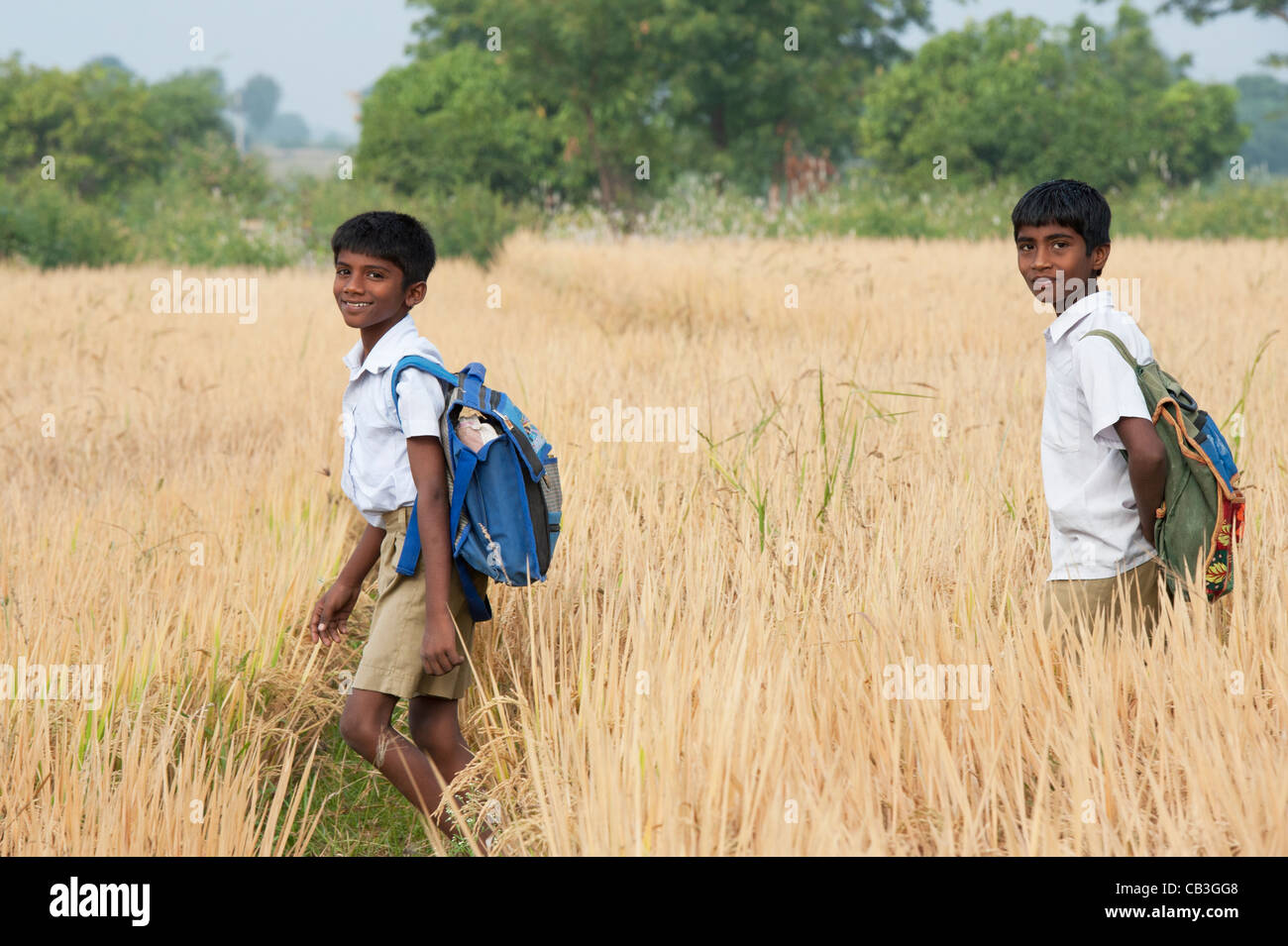 Boys carry bags hi-res stock photography and images - Alamy