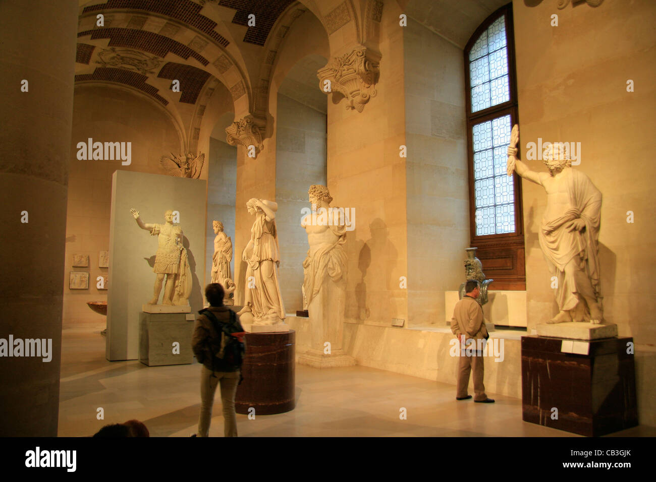 Sculpture gallery, Le Louvre museum, Paris (Ile de France, France). Stock Photo