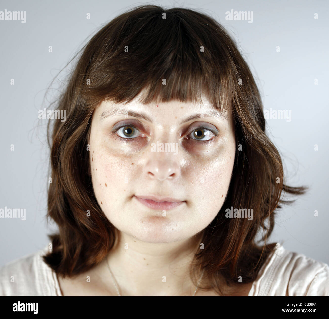 Close up portrait of a young caucasian woman Stock Photo - Alamy