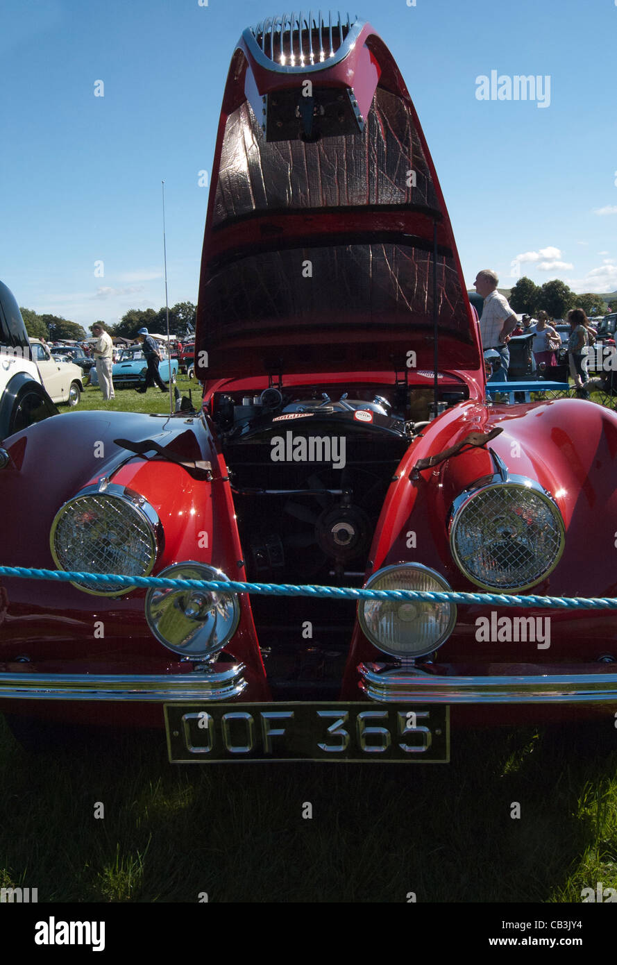 Red Rally Hatchback Red Car at vintage car rally Stock Photo - Alamy