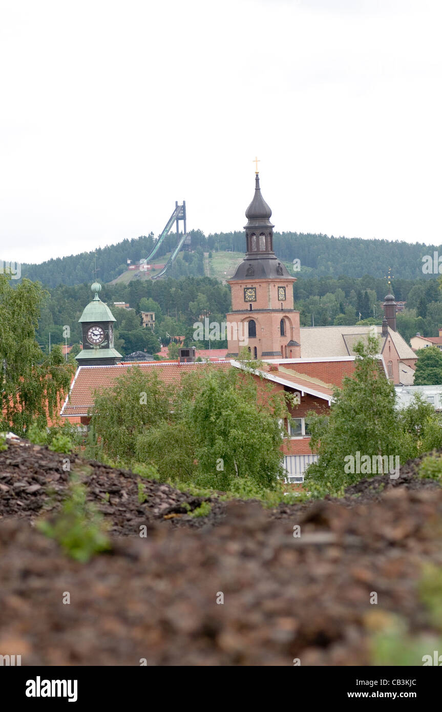 falun sweden skijump town city ski jump swedish Stock Photo Alamy